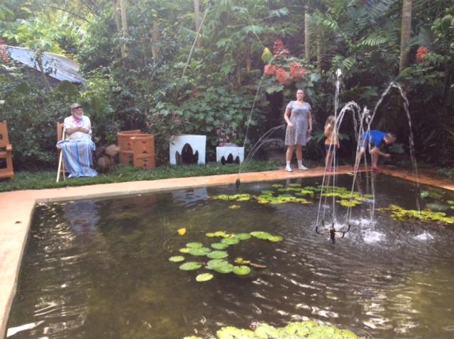 Family at the pond